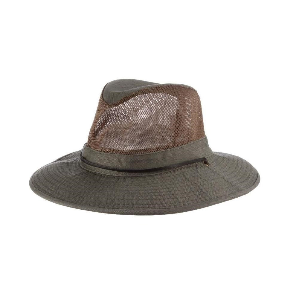 Dorfman Pacific Men's Cotton Outback Hat With Chin Cord - brown - XXX-Large  : : Fashion