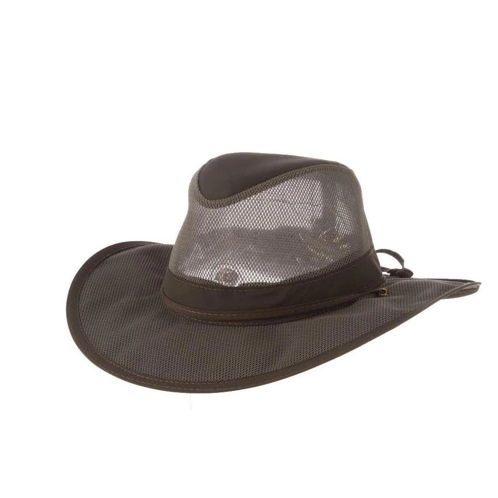 Dorfman Pacific Men's Boondocks Weathered Outback Hat - Brown Large