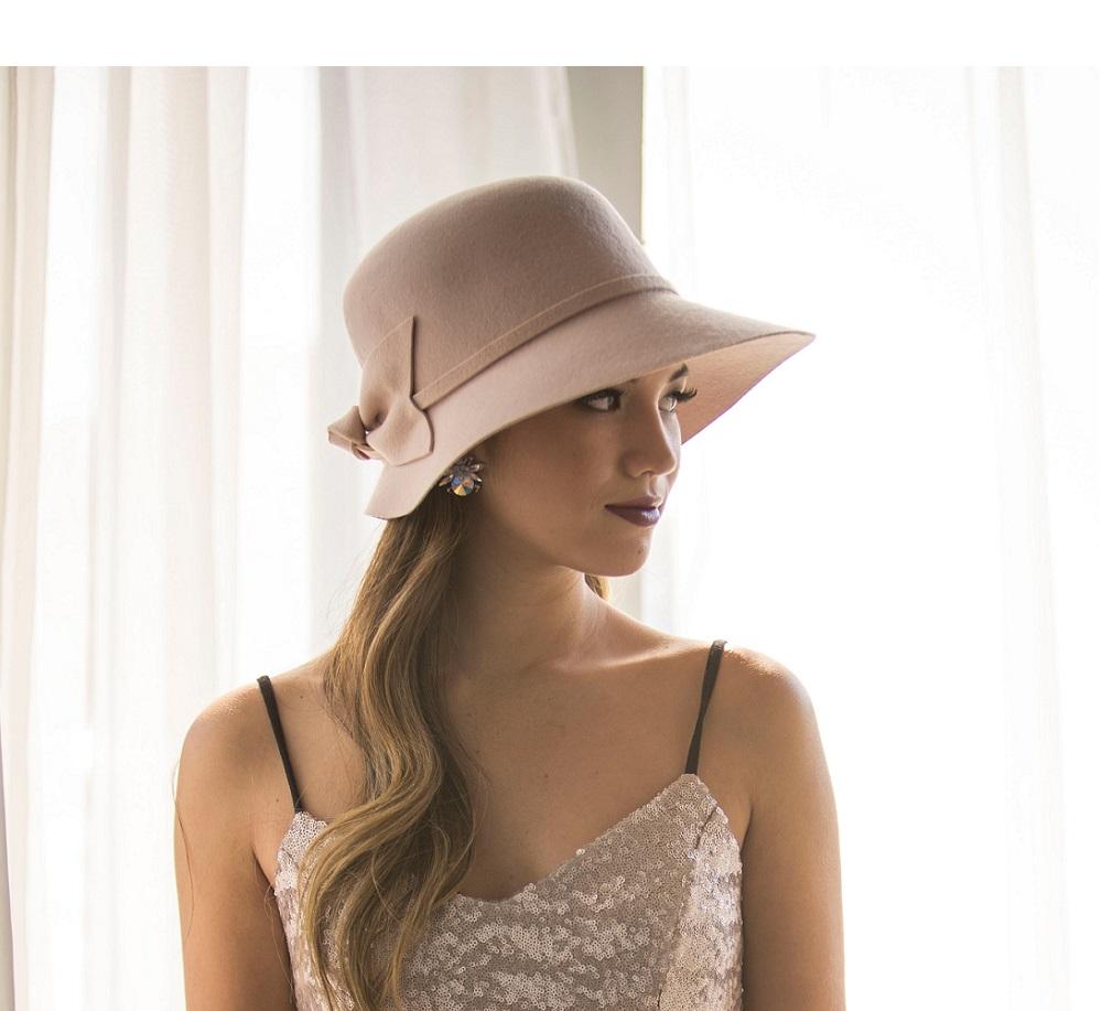 SCALA Cream wool Cloche hat Packable Wool Cloche Hat – Village Hat Shop main image 4
