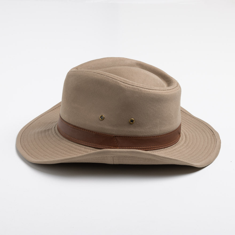 DPC Medium Outdoor Washed Twill Western Outback Hat in Bark