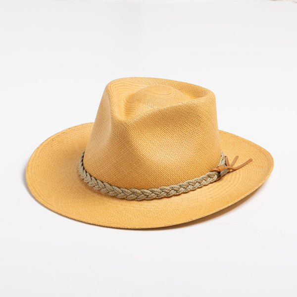 Scala Natural wide brim Straw Hat Brown leather chin strap & Band Scala Women main image 4