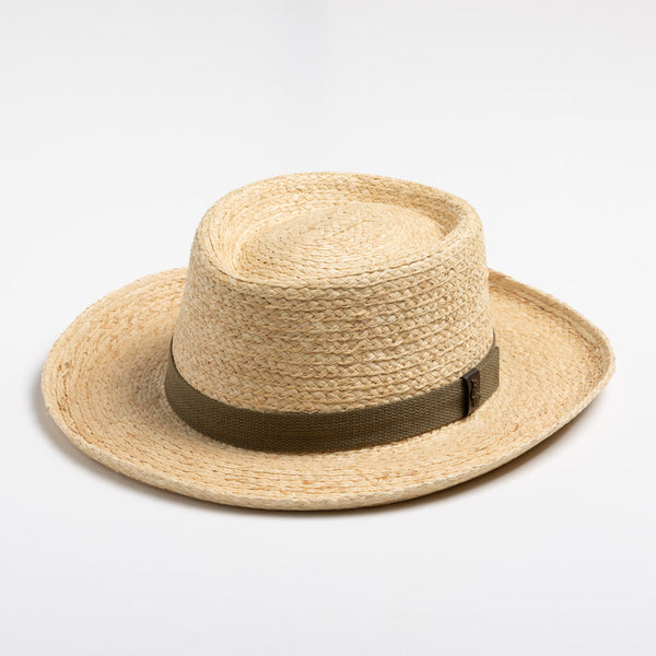 Tournament Straw Gambler Hat Black